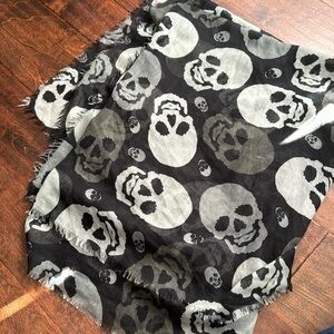 Large Halloween Scarf with Skulls